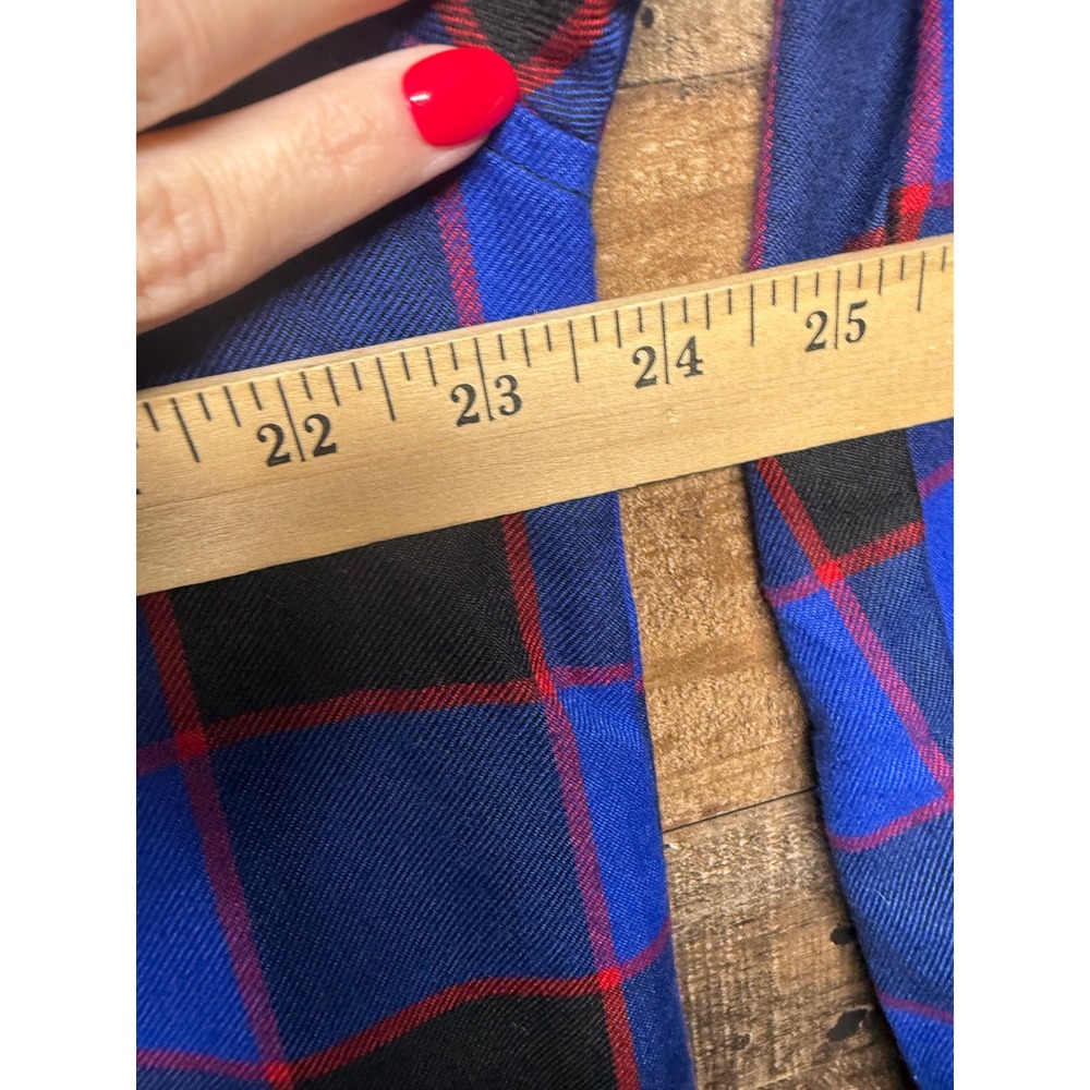 Dixxon Flannel Co Voorhees Friday the 13th Plaid Shirt Mens Large Blue Black - Picture 7 of 9